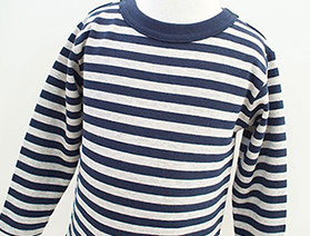 ボーダー長袖Tシャツ・杢グレー×ネイビー（2017年モデル）